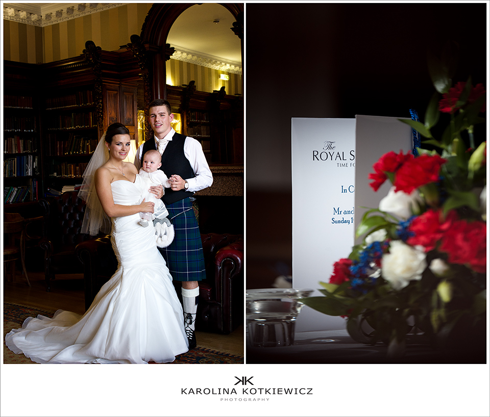 11_wedding photography Edinburgh castle Royal Scot club