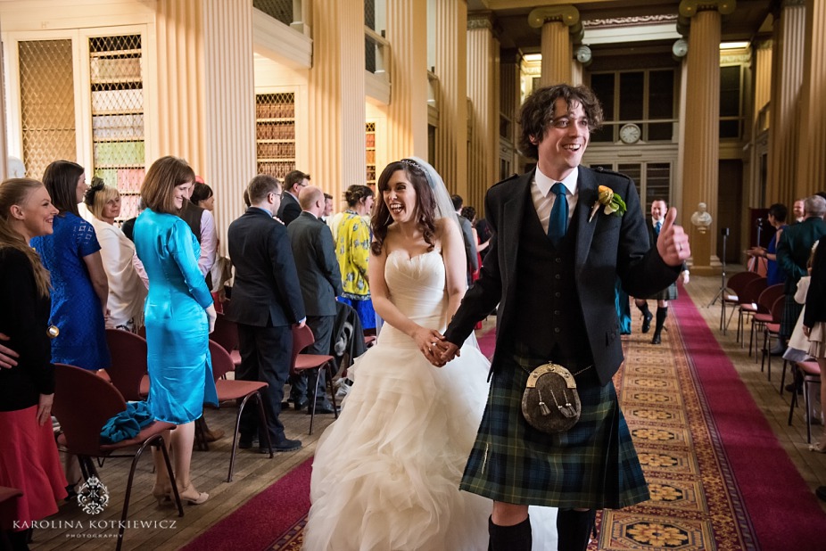 Playfair Library Hall wedding