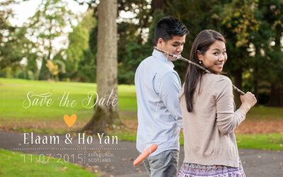 Save the date: Elaam + Ho Yan, Pettycur Bay