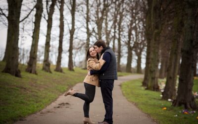 Inverleith Park Engagement photo session with Erin and Andrew
