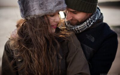 East Lothian beach – Save The Date photo session with Holly and Ross