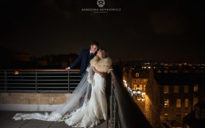 City winter wedding with Chloe & Bruce