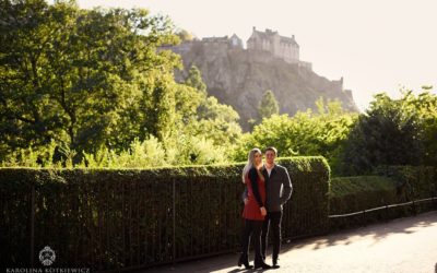 Sunny Edinburgh engagement session with Iain & Kayleigh